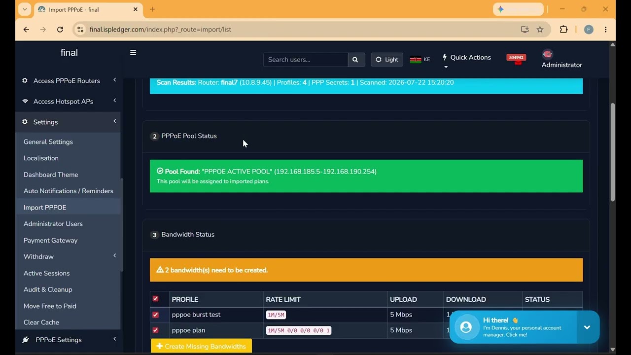 How to import PPPoE User-PPPoE Billing System