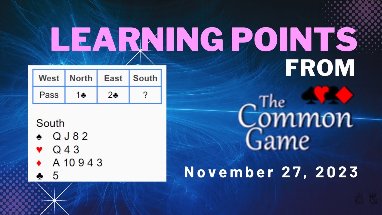 TCG Learning Points, 11/27/23