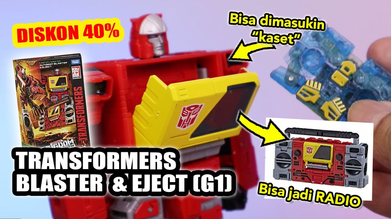 BARANG DISKONAN! TRANSFORMERS BLASTER & EJECT BISA BERUBAH JADI RADIO 📻📼