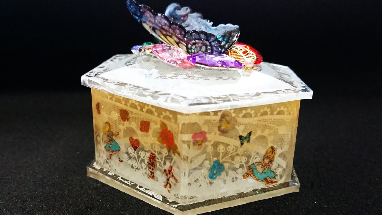 アリスの宝石箱を２液性resinで作りました☆Made Alice's jewelry box with two-component resin ☆