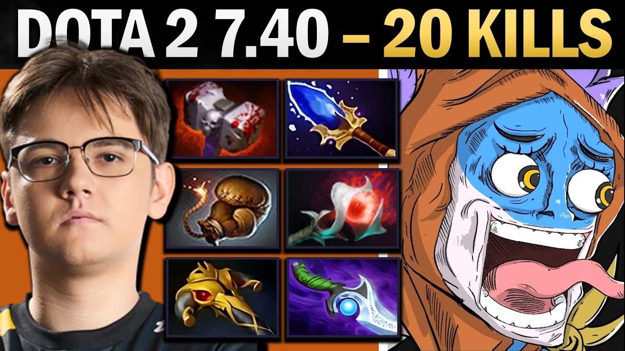 Slark Pro Carry with Basher and 20 Kills - Dota Gameplay