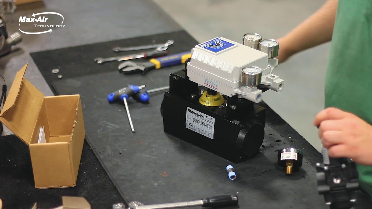 Pneumatic Actuator w/ Stainless Tubing to Positioner & Air Filter Regulator