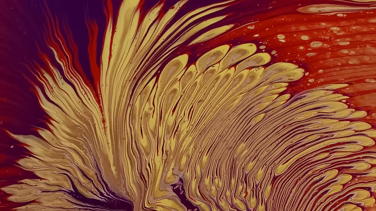 #148 Beautiful wandering straight pour! Must see acrylic pour~fluidart ~abstract art