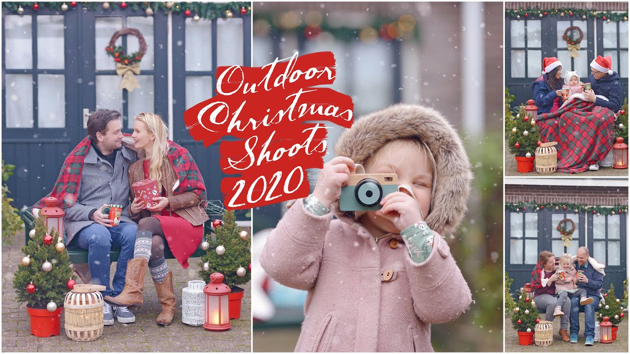 Outdoor CHRISTMAS Mini SHOOTS 2020 - setting up PHOTOSHOOT background - Behind the Scenes - KERST