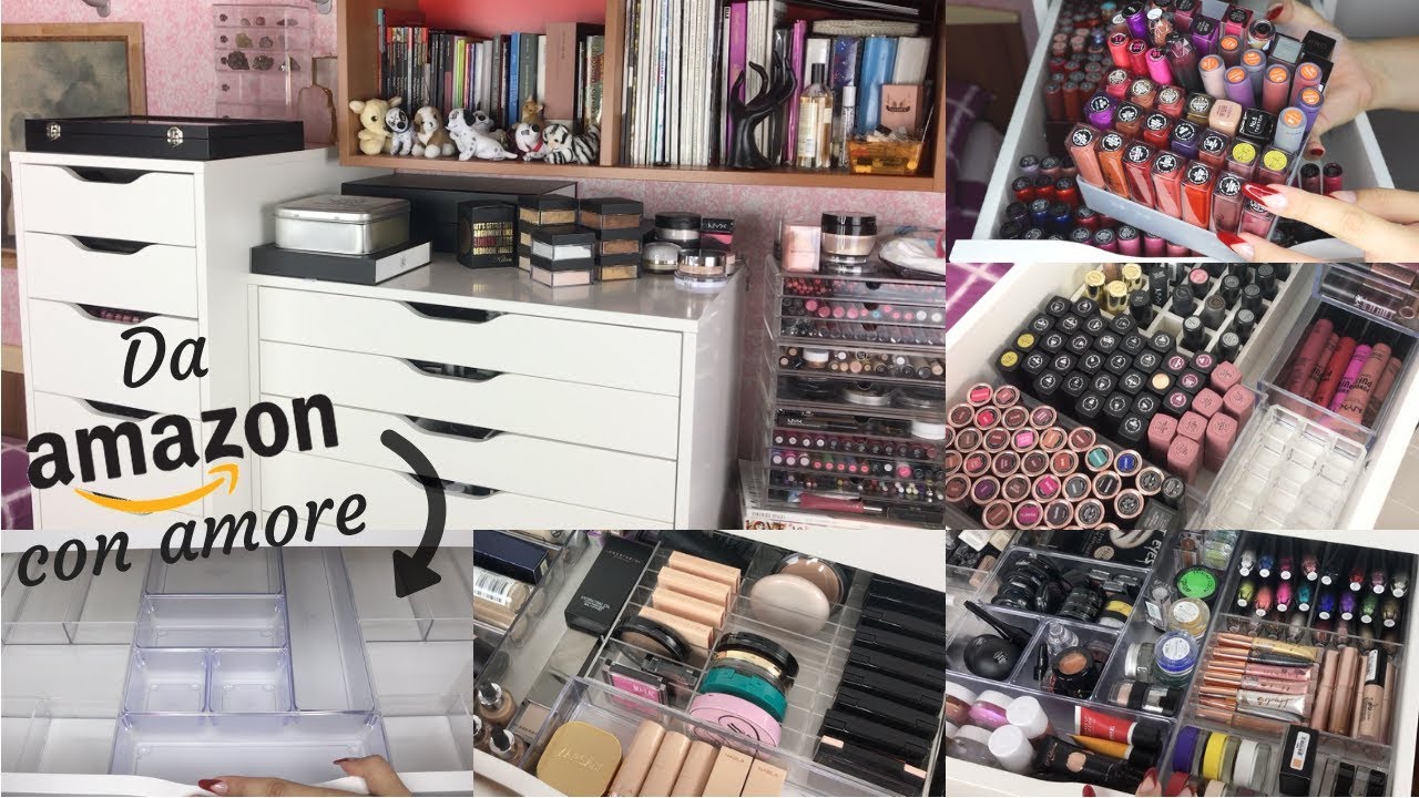 UPDATE MAKEUP COLLECTION: Nuovi divisori da Amazon + idee su come organizzare | robertavixen