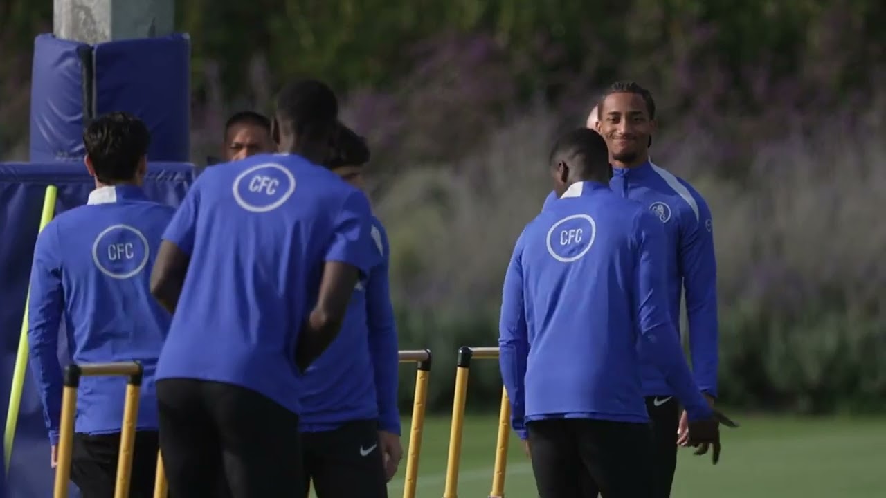 Chelsea training ahead of Benfica UCL clash