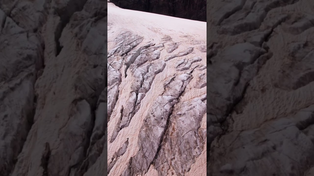 Glacier ice melting 