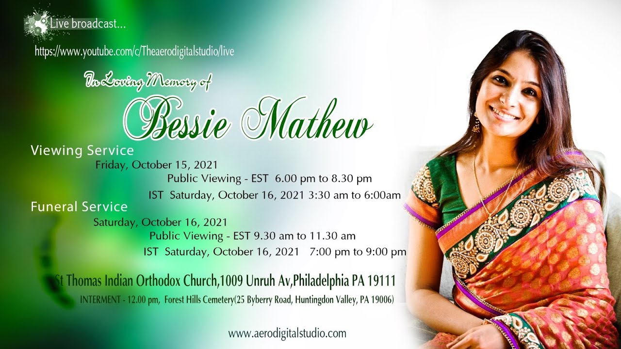Funeral Bessie Mathew Interment
