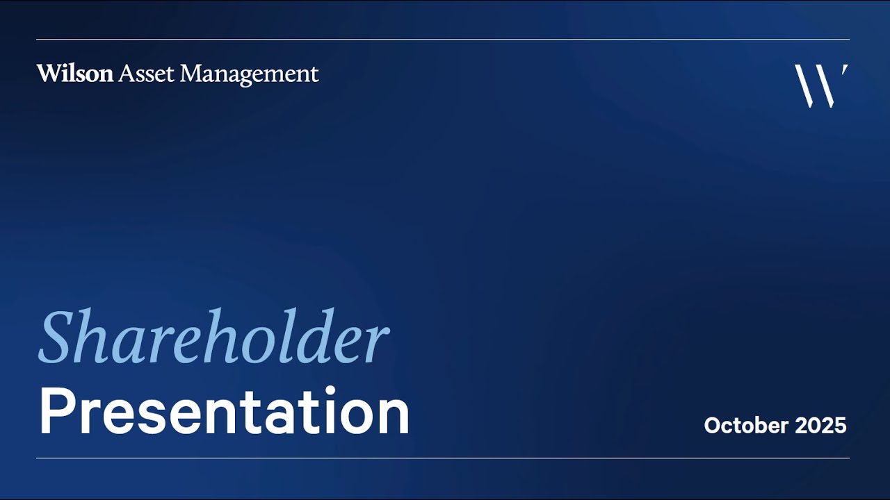 October 2025 Shareholder Presentation