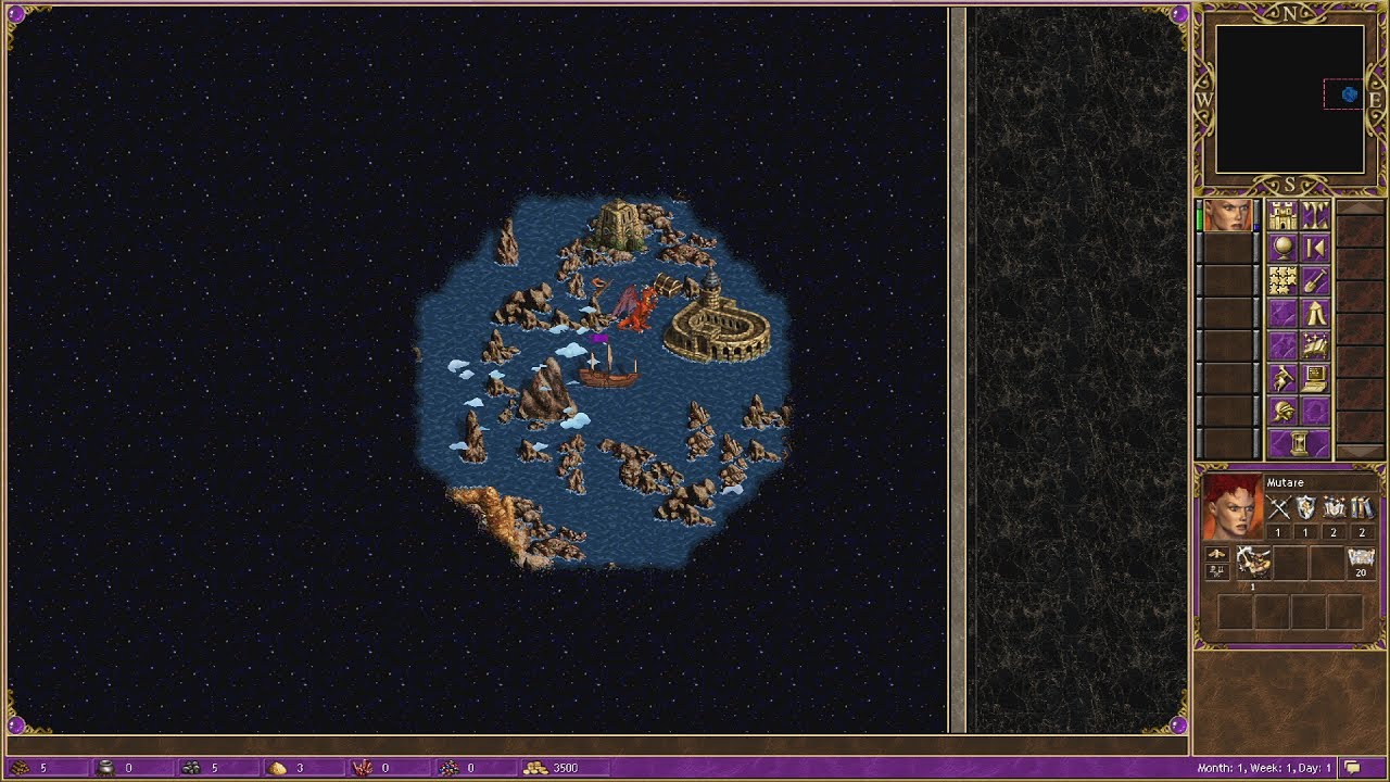 [Custom Map] Mutare in 'Black Isle' as Purple Dungeon - Heroes 3 Stream