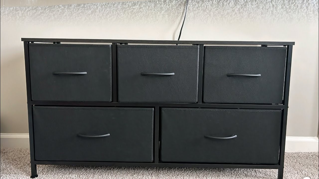 WLIVE 5 Drawer Fabric Dresser Setup