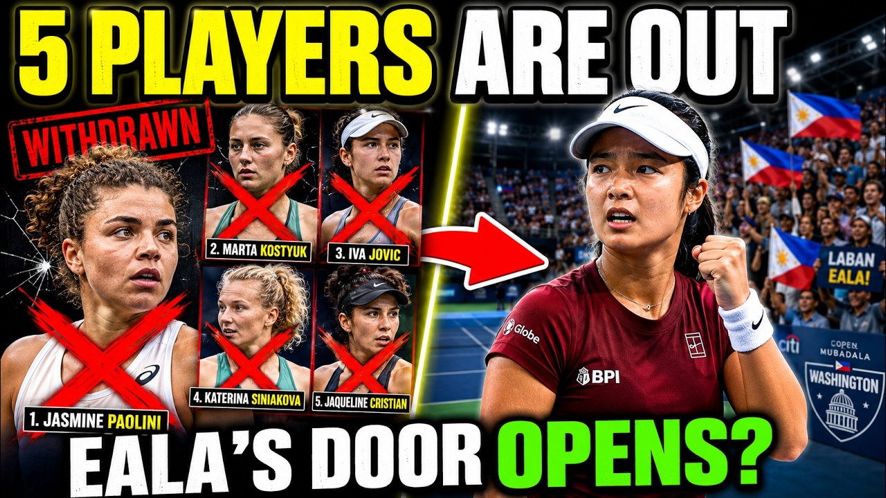 WTA CHAOS ERUPTS! Five Stars Pull Out As Alex Eala&rsquo;s Washington Chance OPENS UP!