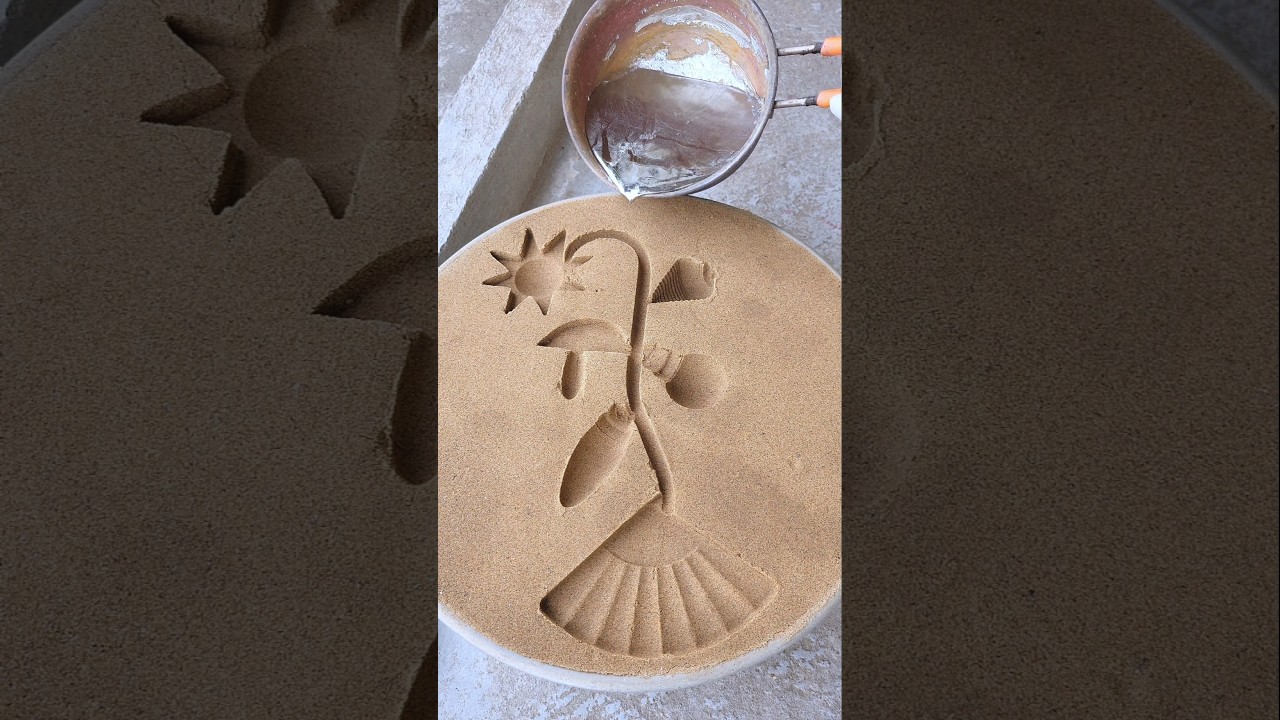 #art #satisfying #shorts #tranding #amazing #diy EP-1220 صناعات من صهر المعادن صب علي الرمال