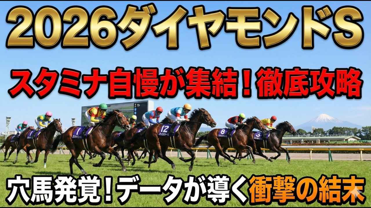 【ダイヤモンドS予想】オッズ崩壊！過酷な冬の東京で上位人気を食い尽くす「最強の大穴」を発見しました。