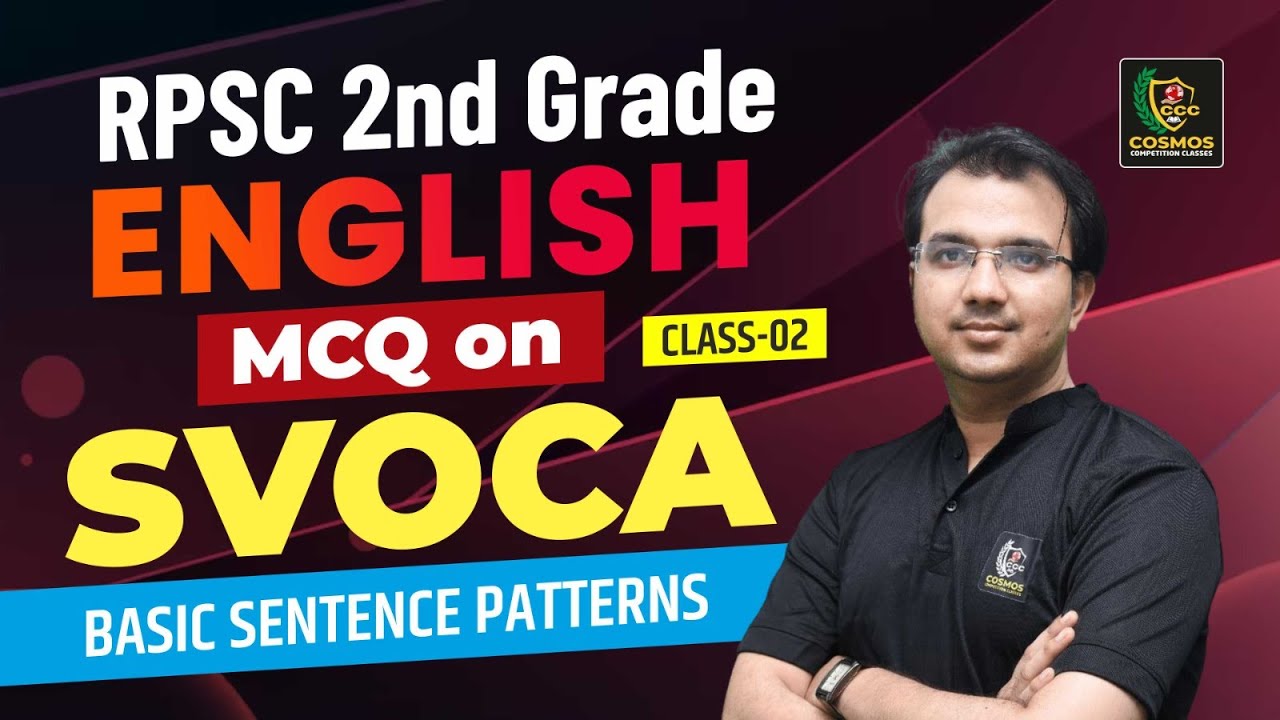MCQ On Basic Sentence Patterns Class 02 || English | RPSC 2nd Grade || English By Manish Mangal Sir