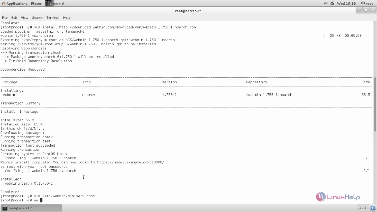 How to install Webmin on CentOS 7