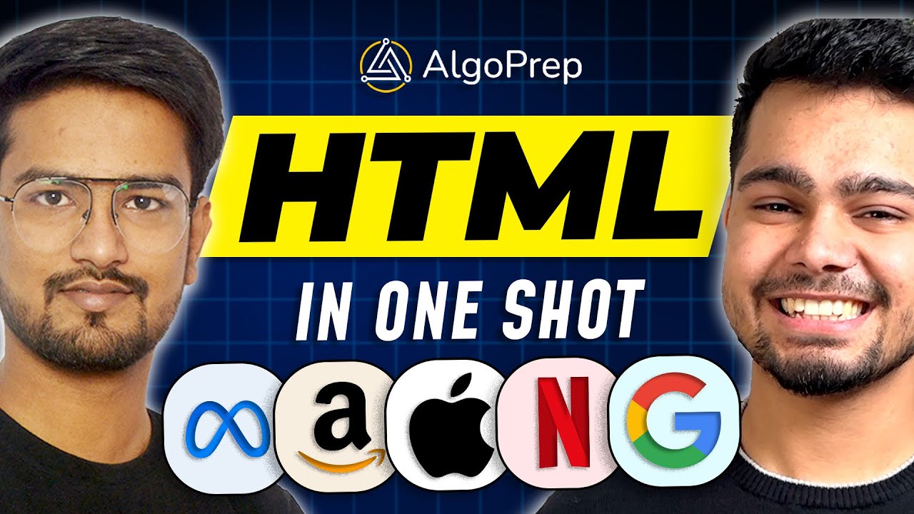 HTML in ONE SHOT! 🚀 | Algoprep Web Development Bootcamp