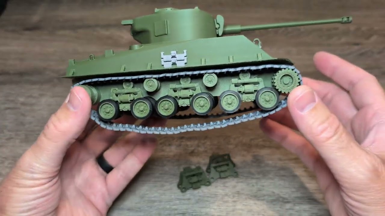 3D Printed Sherman Tank step-by-step assembly