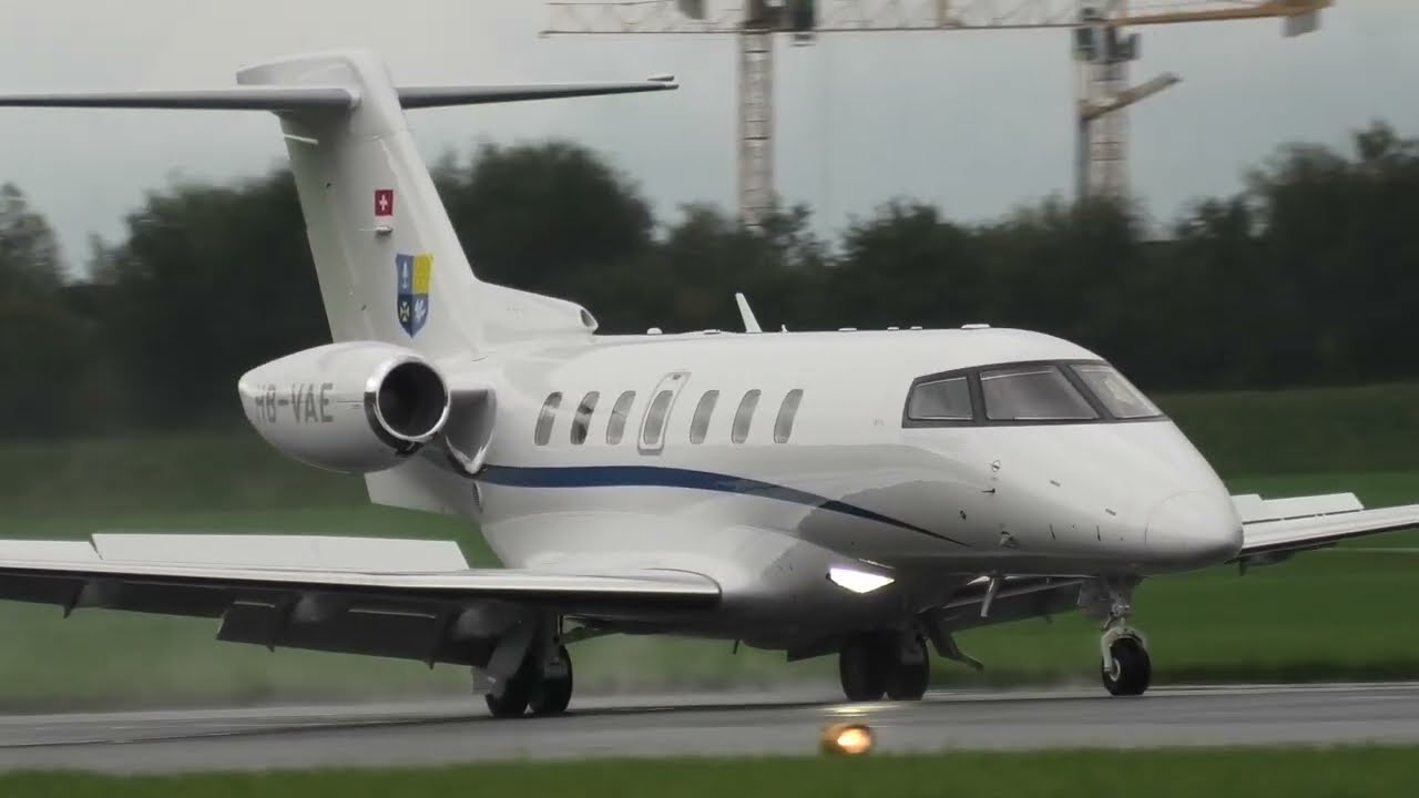Bouncy Arrival of Pilatus PC24 HB-VAE landing at Buochs Airport