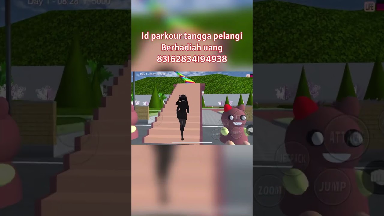 ID props Sakura School Simulator parkour pelangi berhadiah banyak uang