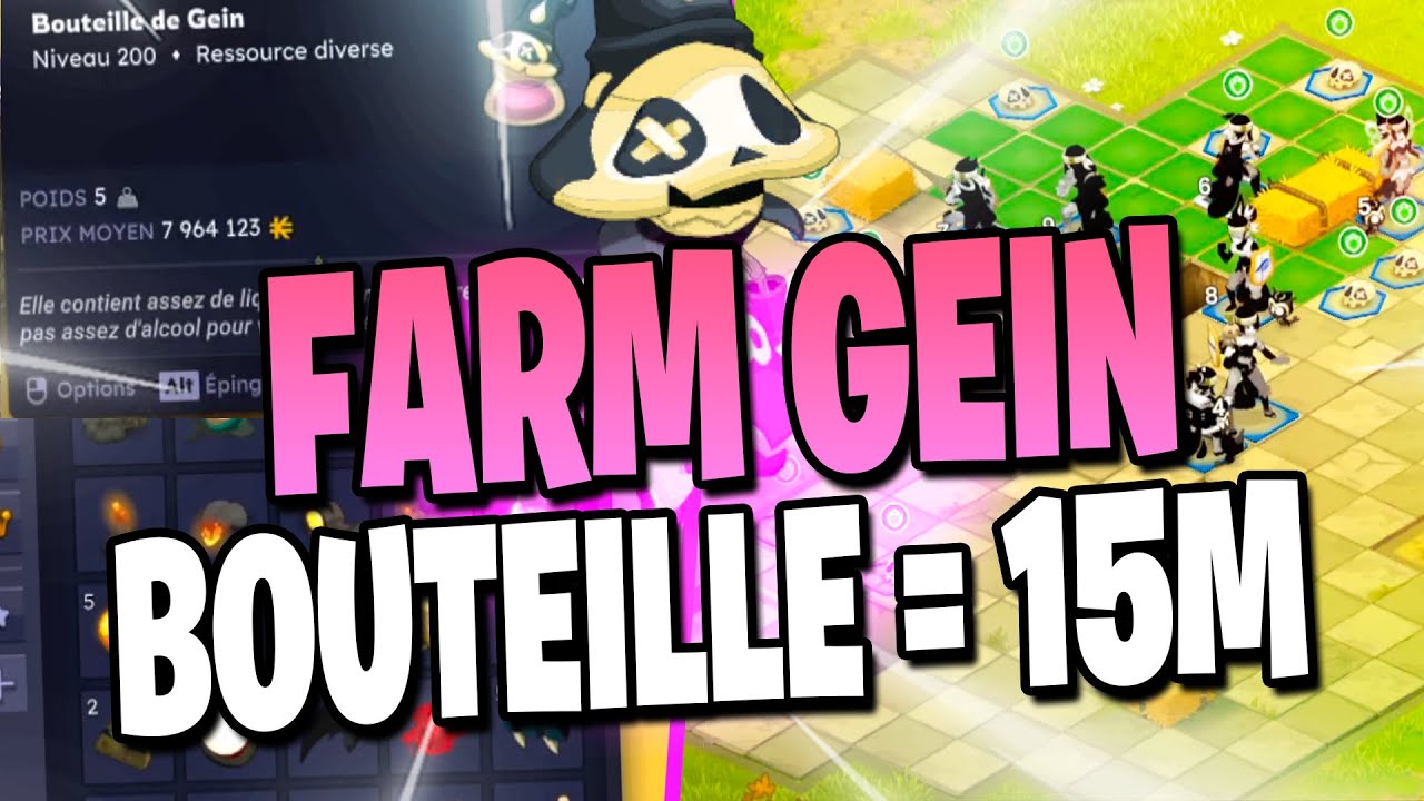 FARM BOUTEILLE DE GEIN ! LA RESSOURCE LA PLUS RARE DU JEUX ! 15 M/U