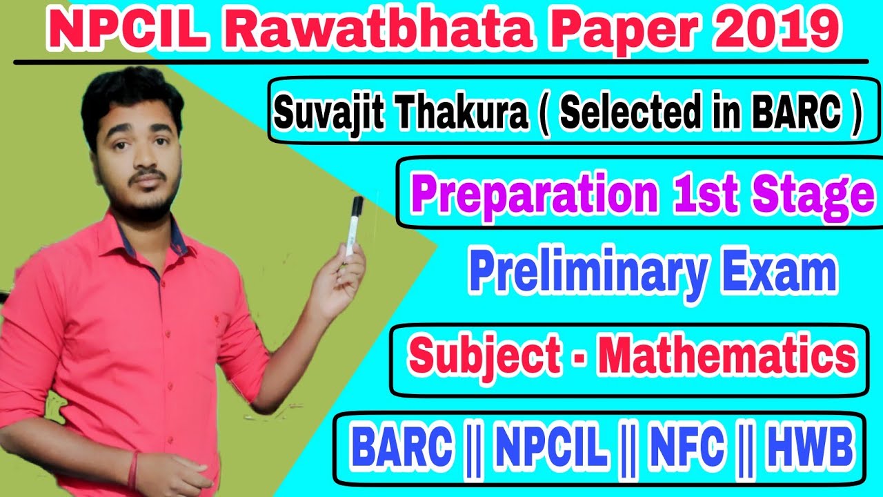 NPCIL Rawatbhata Previous Year Paper 2019 | NPCIL Previous Year Paper | NPCIL Maths Class by Suvajit