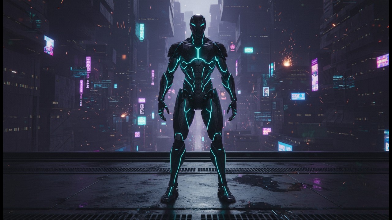 AETHER - Cyber Glitch ⚡ (AI Cyberpunk EDM) [Official Video]