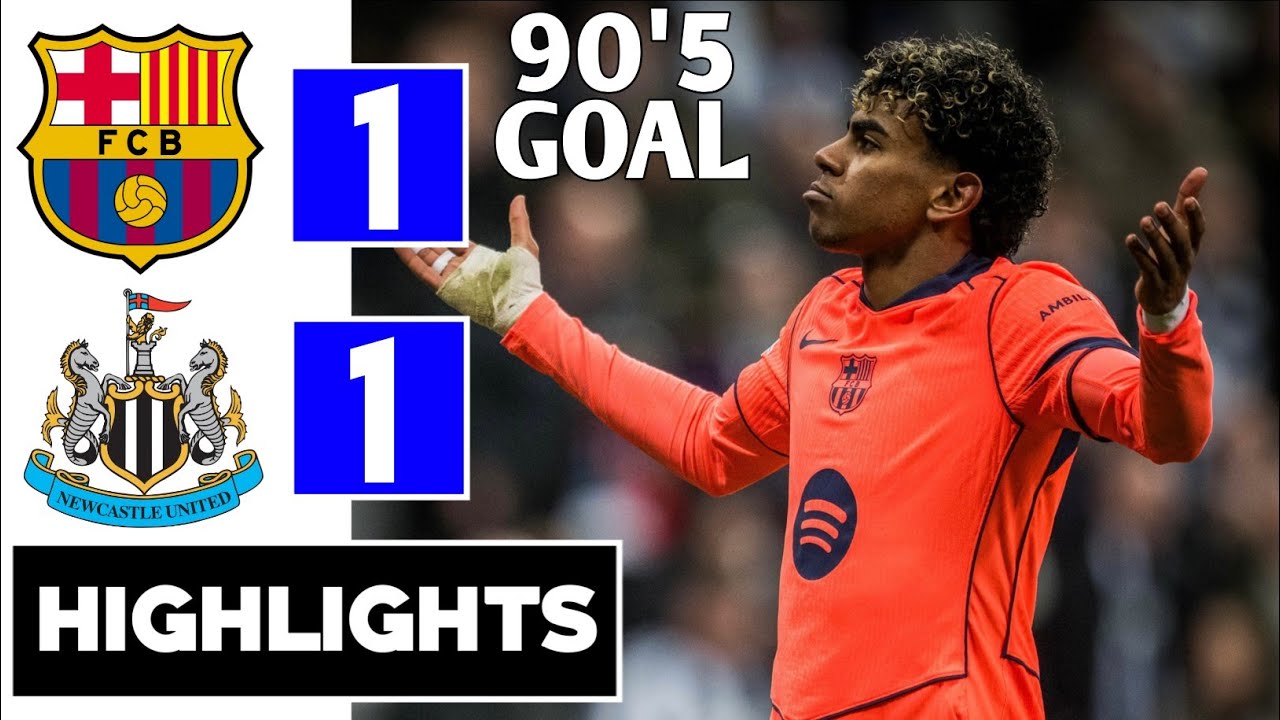 Barcelona vs Newcastle 1-1 Highlights | Goals champions league 