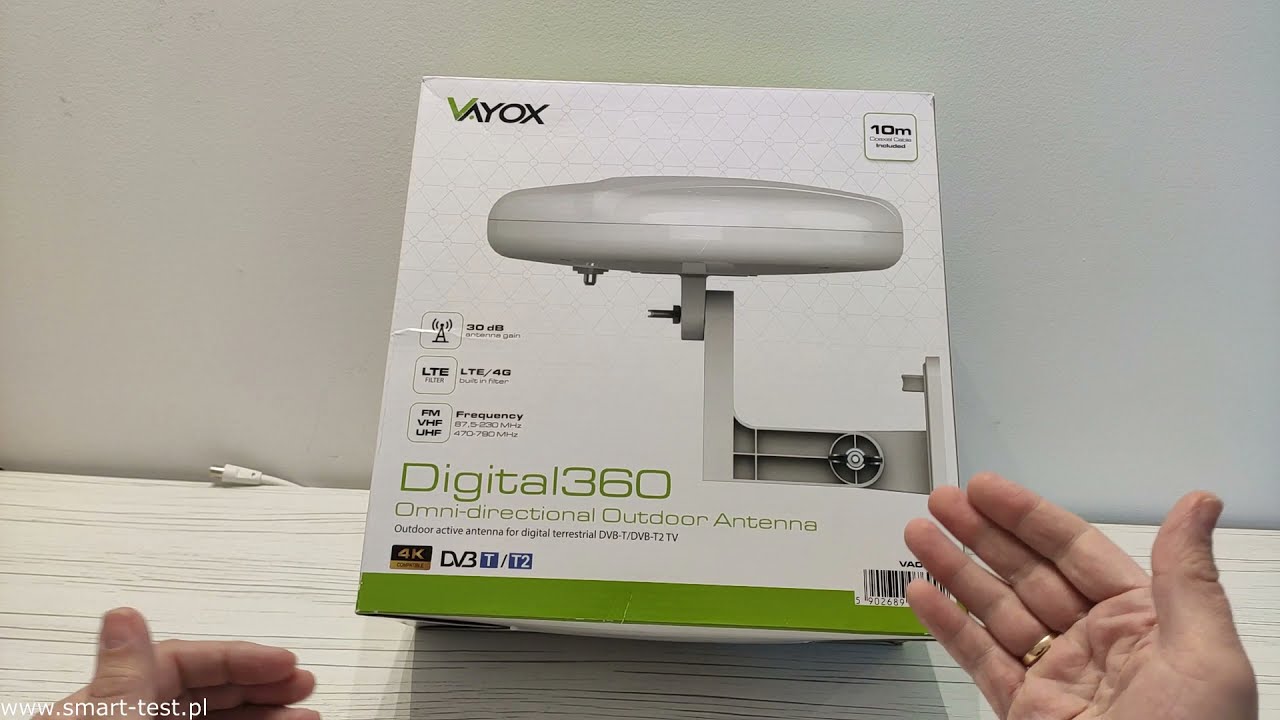 Zewnętrzna  antena DVB-T2 VAYOX Digital 360  - recenzja anteny do odbioru naziemnej telewizji