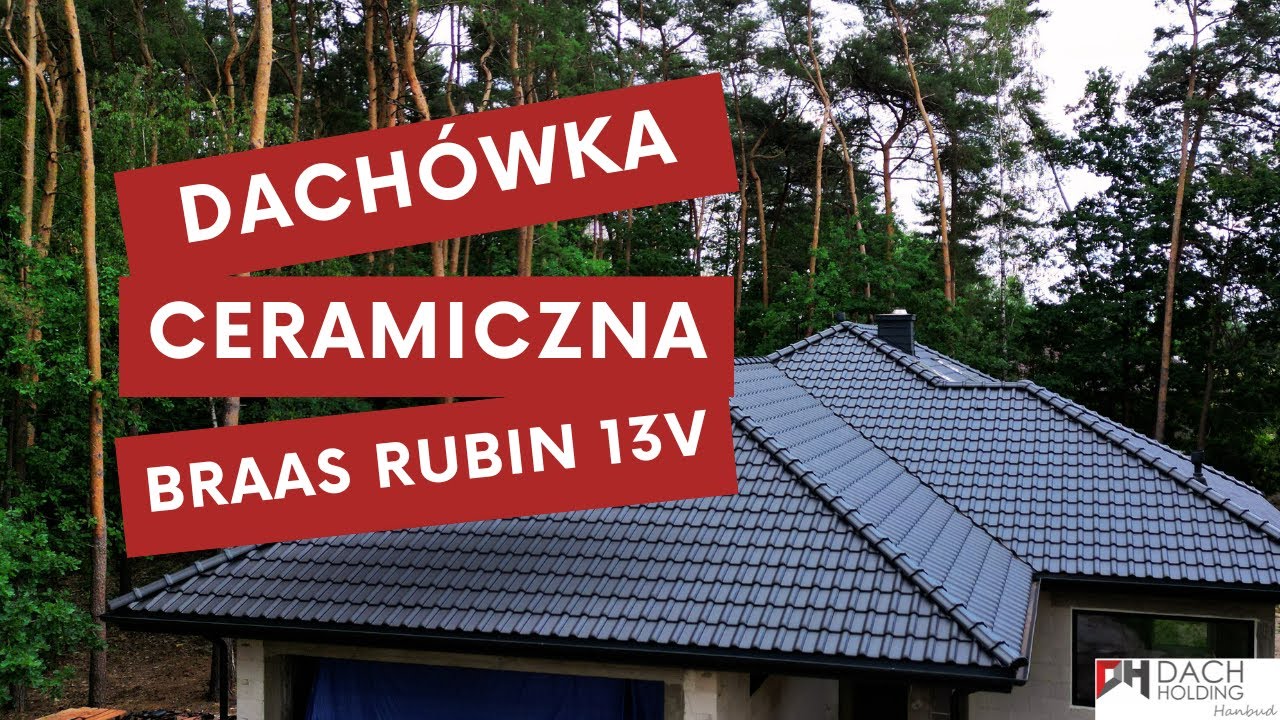 Dachówka ceramiczna Rubin 13V w kolorze antracytowym