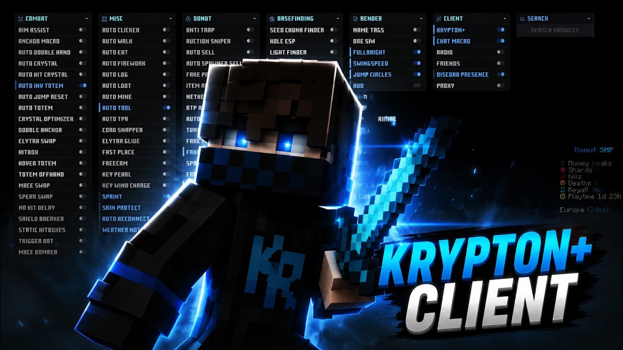 Krypton Client FREE UPDATED | 1.21.11 | DOWNLOAD IN DESCRIPTION ⬇️⬇️