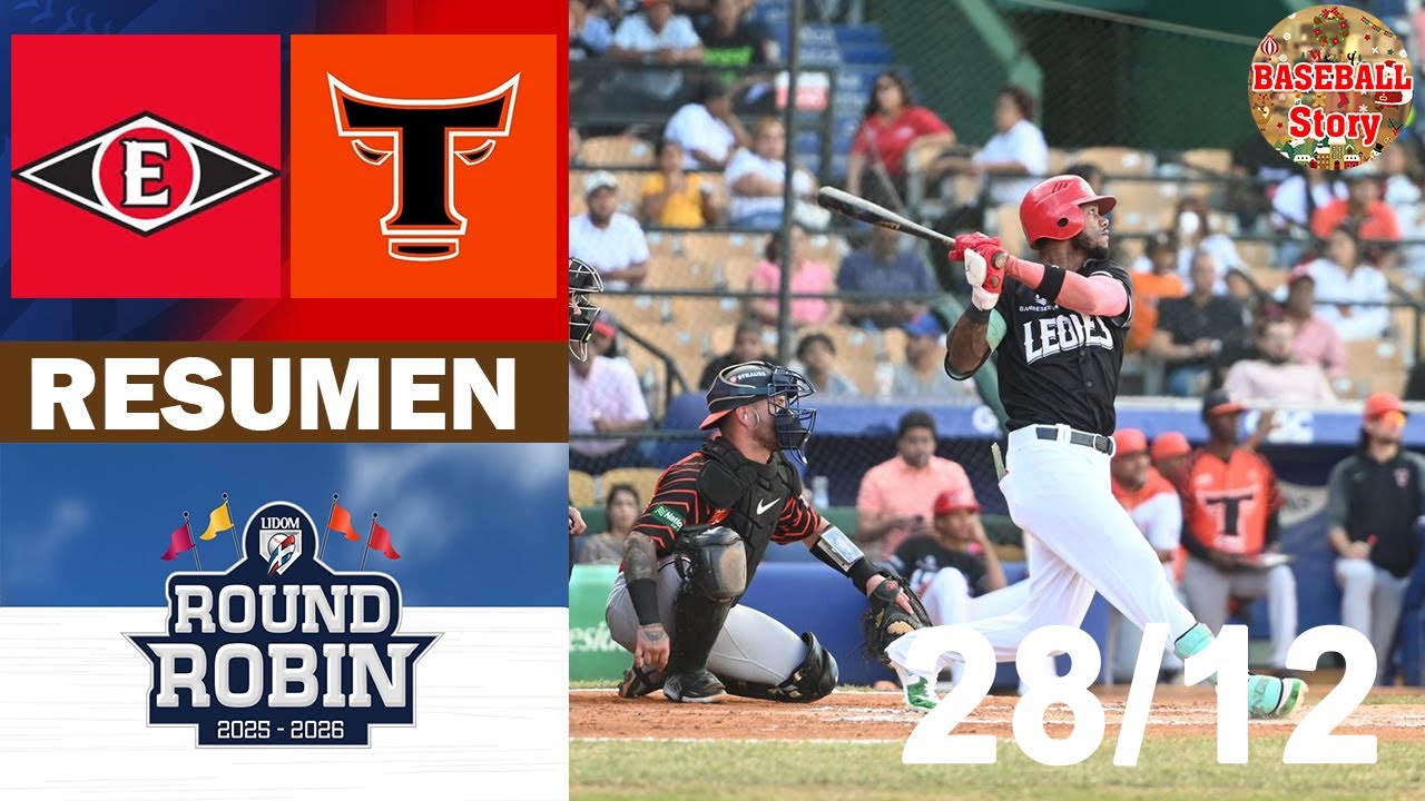 Resumen: Toros del Este Vs. Leones del Escogido Round Robin (28/12/2025)