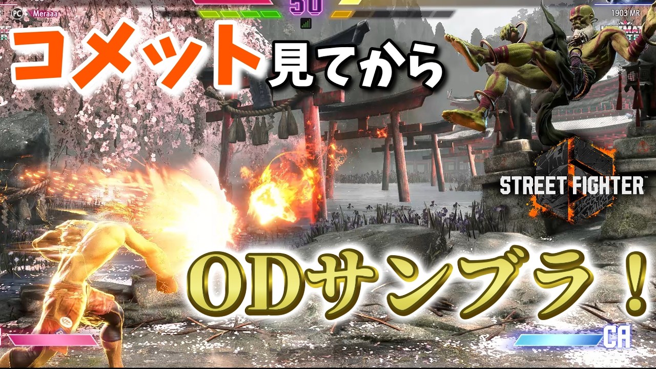ダルシム対策！コメット見てからODサンブラで全てを貫け！！【ルークでストリートファイター6】