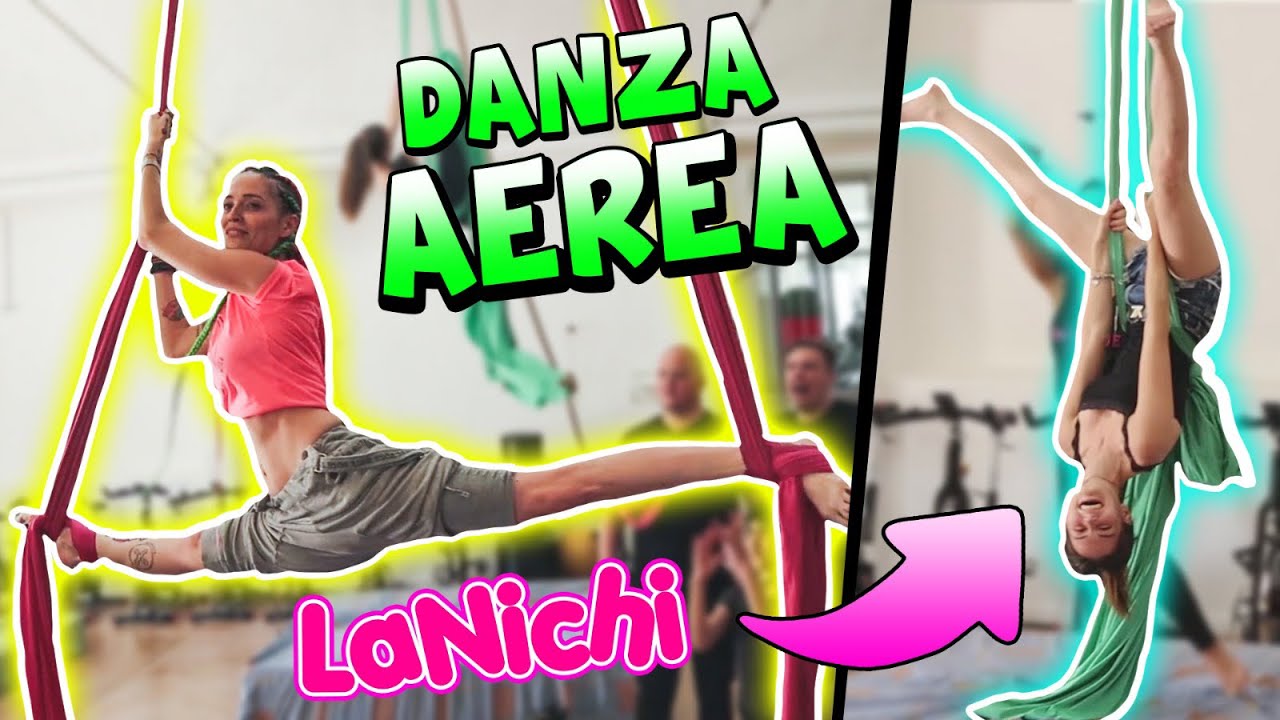 IO E LANICHI PROVIAMO LA DANZA AEREA CON I TESSUTI!! NUOVO SPORT!