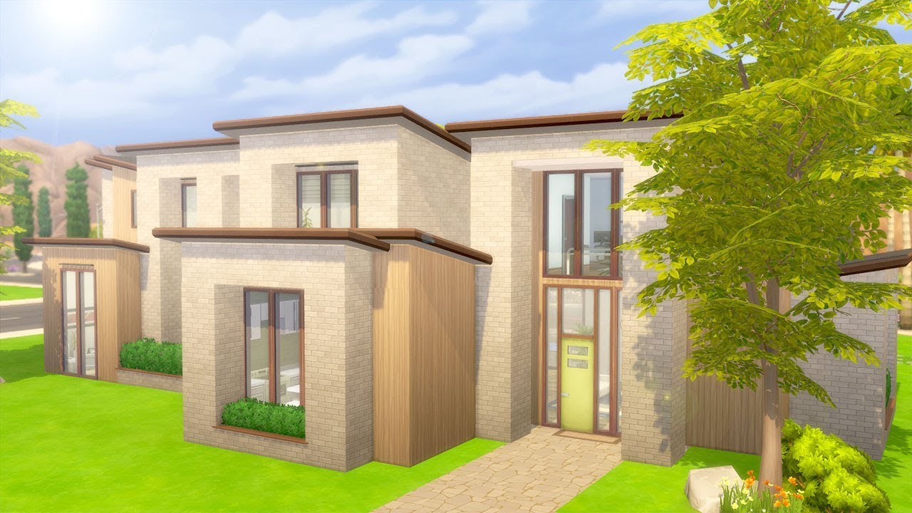 BASE GAME MODERN MANSION // The Sims 4: Speed Build