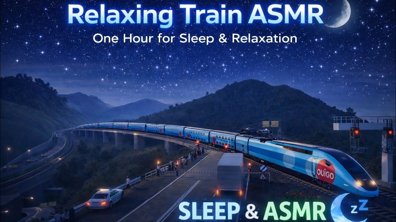 Peaceful Train Crossing Ambience – 1 Hour Sleep & Relaxation | Transport Fever 2 SPECIAL | 1 Hour