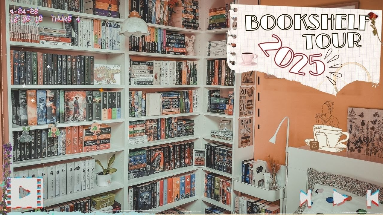 BOOKSHELF TOUR 2025 📚✨nie policzyłam książek - ups 😅🤣🥰 ||| fantasy i kryminał🤗