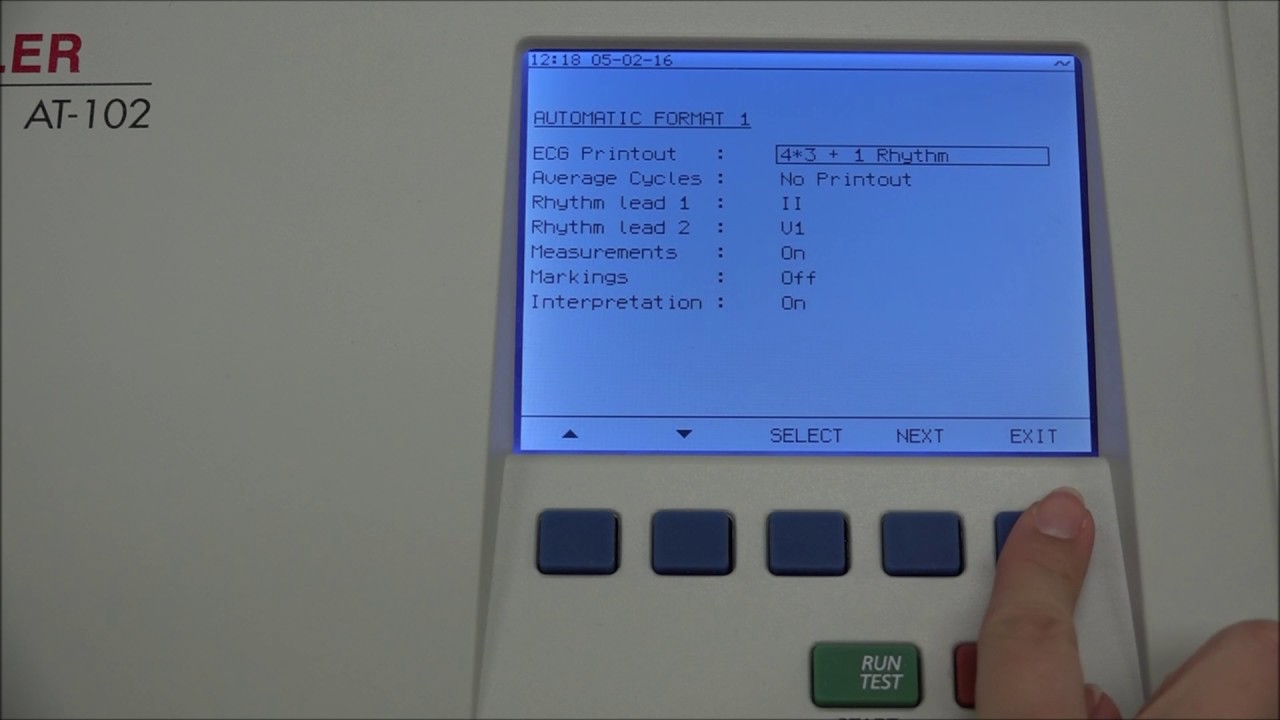 Schiller Cardiovit AT-102 Configuration