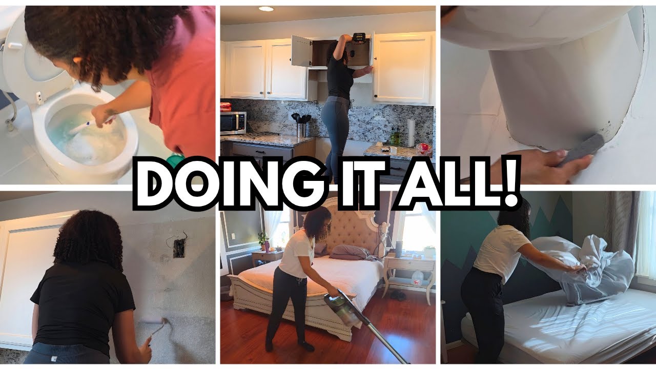 Installing New Range Hood! | Painting | Bathroom Clean | Bedrooms Reset + More!