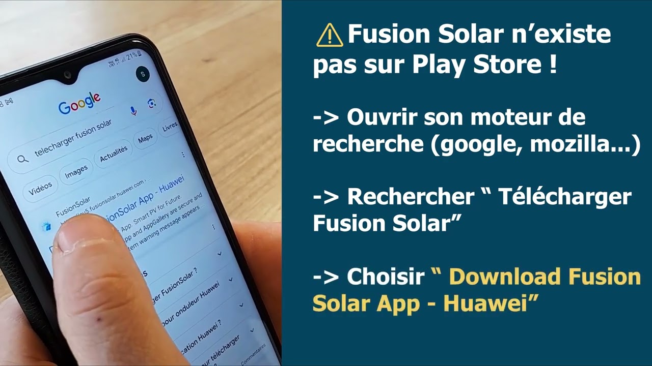 Installer l'application Fusion Solar sur vos supports numériques Apple et Android