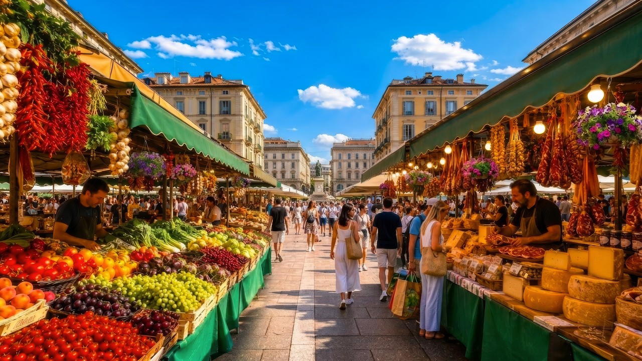 Summer Morning Market in ITALY 🇮🇹 | Europe&rsquo;s Largest Farmers Market (Turin)