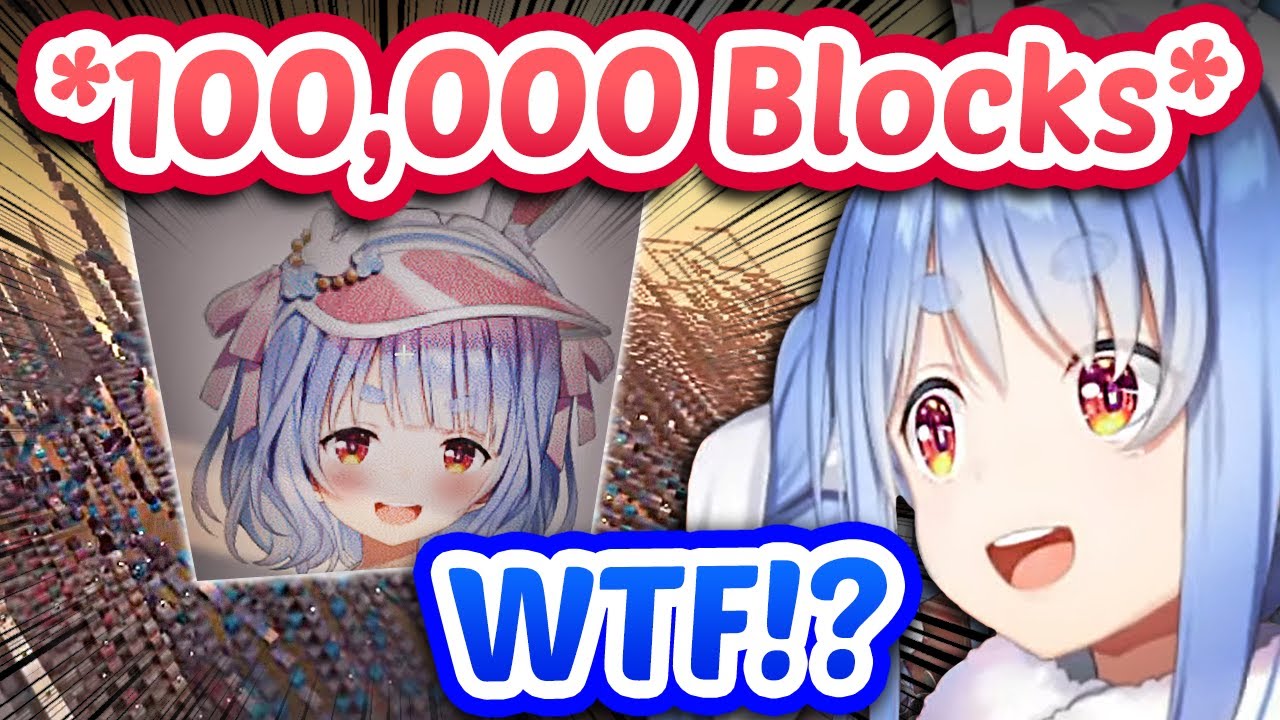 Pekora Reacts To *HUMONGOUS* 3D Map Art On Her Survival Minecraft Server 【ENG Sub Hololive】