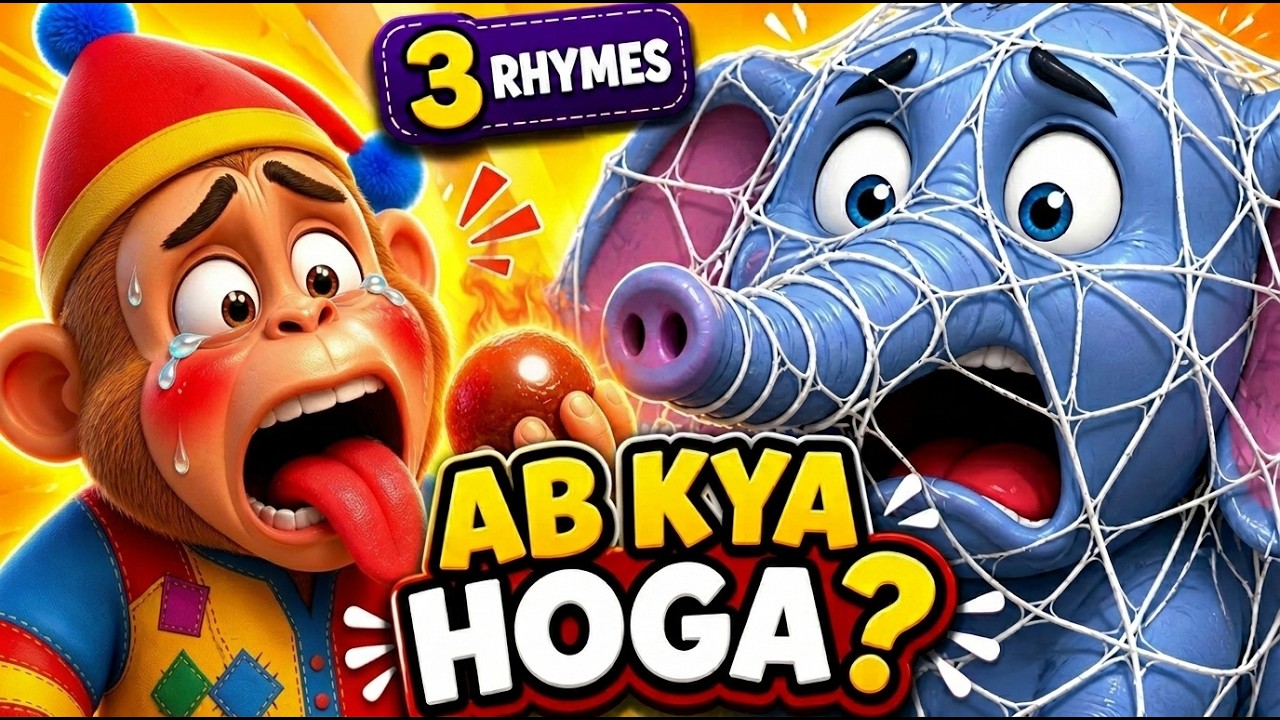 Ek Mota Hathi Bandar Mama Pehan Pajama | Popular Hindi Kids Rhymes Compilation