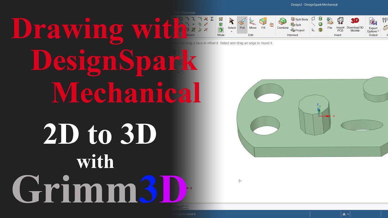 Sketch Tools 2D/3D in DesignSpark Mechanical