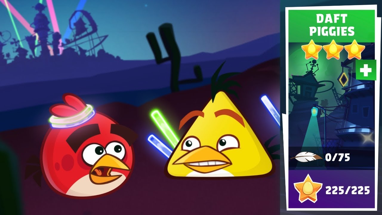 Angry Birds Reloaded: Three Stars on Daft Piggies+ Levels 46-75