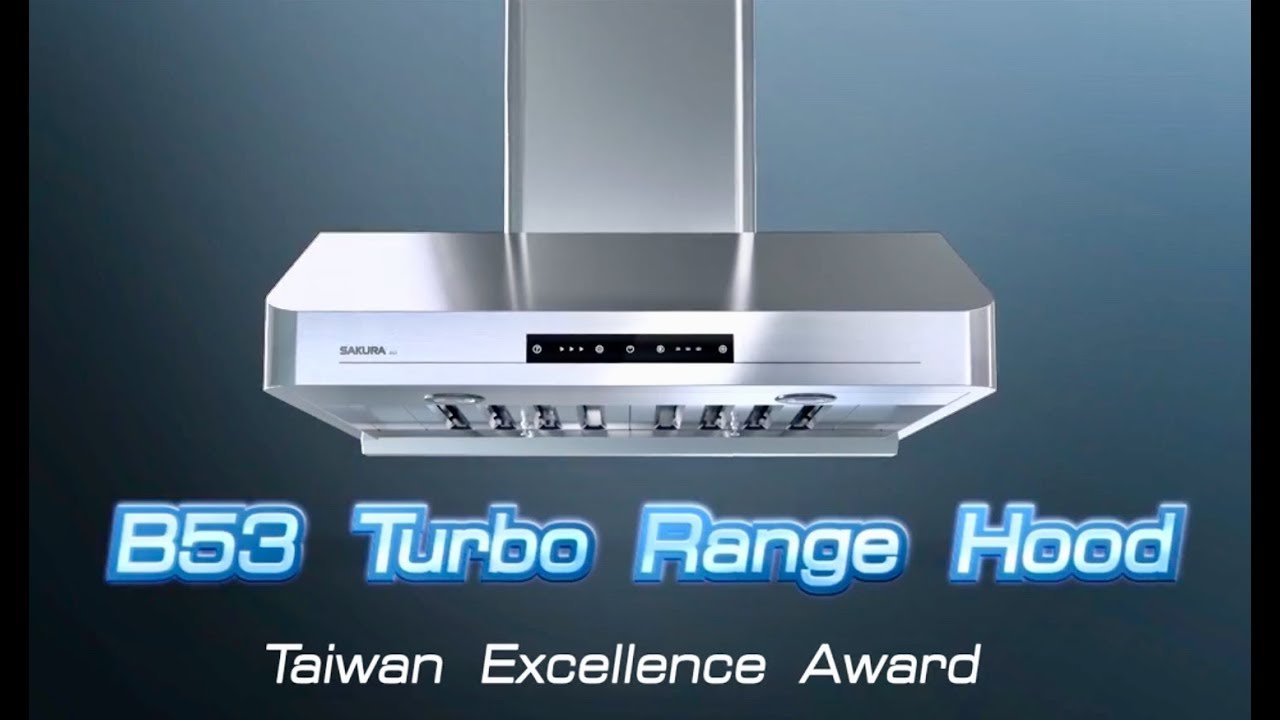 SAKURA NEWEST RANGE HOOD B53!  TURBO MODE AND WHISPER MODE PLUS THREE SPEED