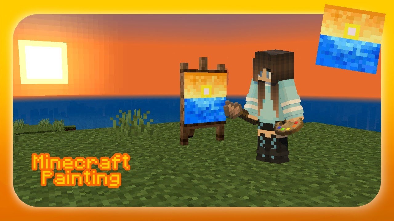 Minecraft Sunset Painting | Pixel Canvas 2