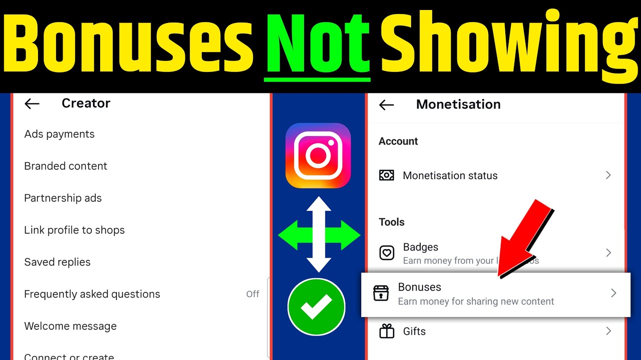 Instagram Bonuses Option Not Showing | Bonuses instagram reels option not showing