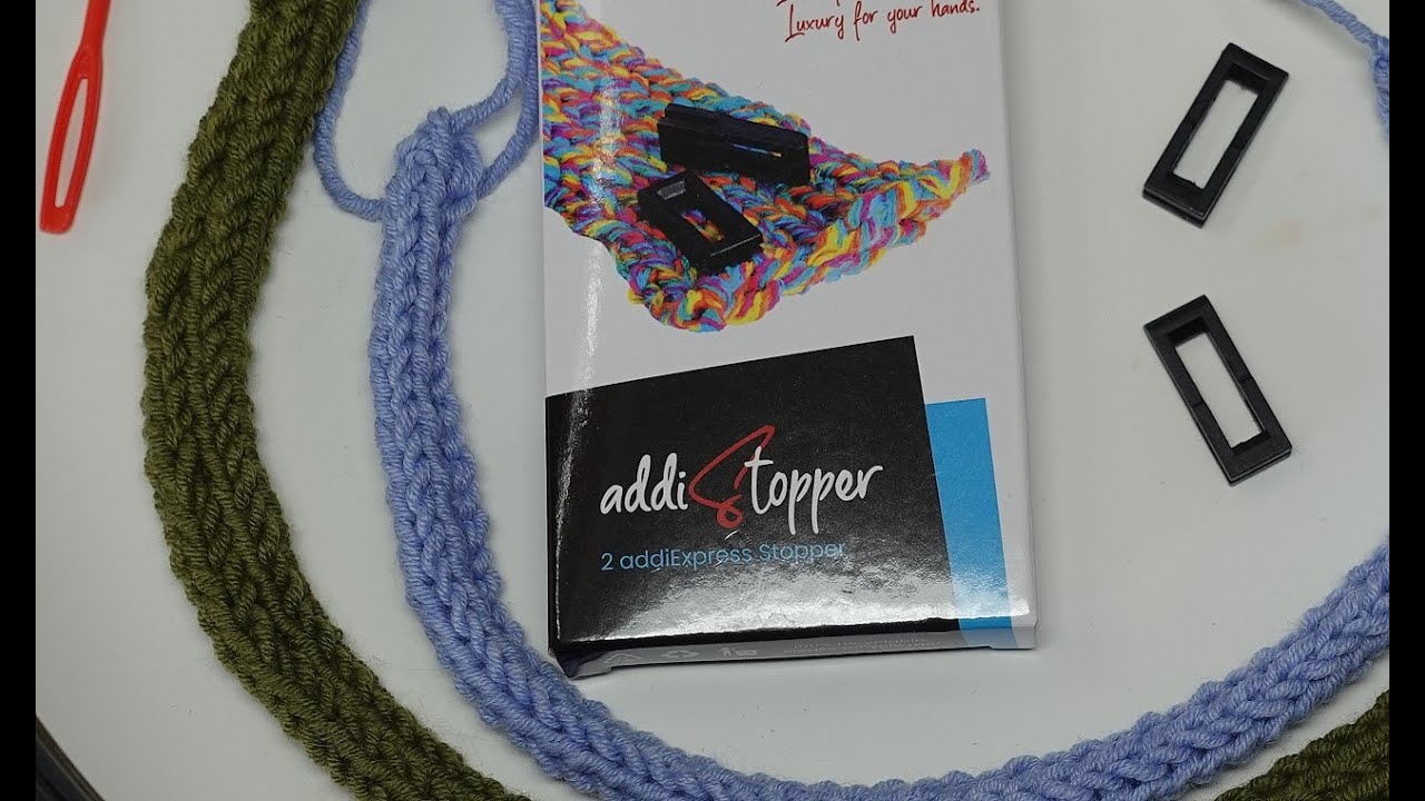 Stopper einsetzen - Kordel stricken mit addi express / kingsize