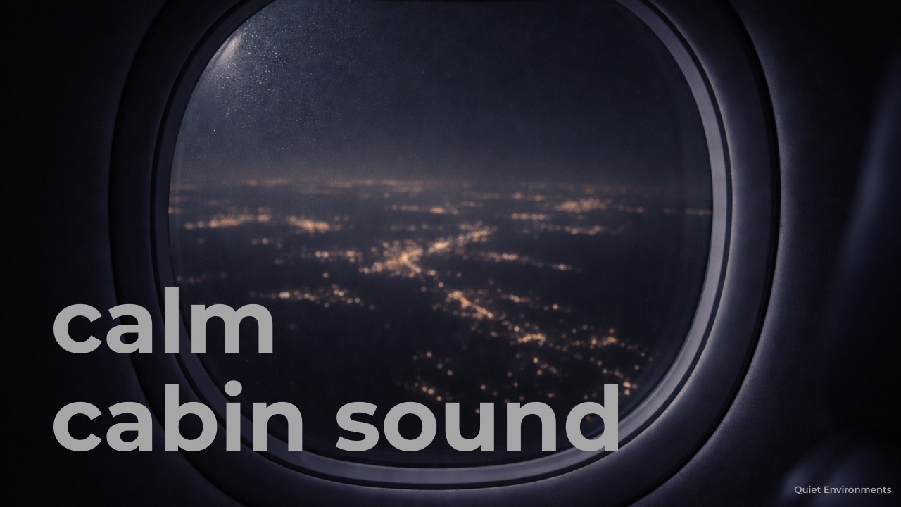 Calm airplane cabin ambience for night sleep (2 hours)